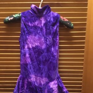 Adult small purple figure skating dress